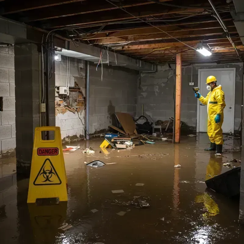 Flooded Basement Electrical Hazard in Big Lake, WA Property